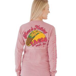 Simply Southern Preppy Tacos Can't Fix Long Sleeve T-Shirt